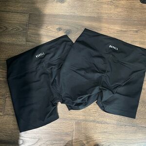Nobull project set of 2 black large high rise matte athletic shorts